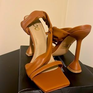 Brown Mules high heel sandals
